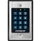 SECO-LARM - SK-1011-SDQ - Indoor Stand-Alone Keypad with 1000 users and one 1A relay output. Includes quick code, wrong-code lockout, smart egress input, three LEDs, built-in buzzer, and back box.