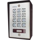 SECO-LARM - SK-1123-SPQ - Surface-Mount Outdoor Illuminated Stand-Alone Keypad with proximity reader. Weather resistant and vandal resistant. 1100 Users, two outputs, 12~24 VDC/VAC operation. Includes duress, quick code, wrong-code lockout, smart egr