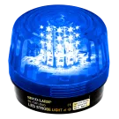 SECO-LARM - SL-1301-SAQ/B - 10~24 VDC LED Strobe Light with built in programable siren. Incorporates 54 LEDs. 50,000-Hour operating life. Six different flash patterns. Adjustable flashing speed. Indoor/outdoor use. Blue lens.