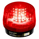 SECO-LARM - SL-1301-SAQ/R - 10~24 VDC LED Strobe Light with built in programable siren. Incorporates 54 LEDs. 50,000-Hour operating life. Six different flash patterns. Adjustable flashing speed. Indoor/outdoor use. Red lens.