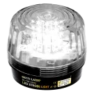 SECO-LARM - SL-1301-SAQ/C - 10~24 VDC LED Strobe Light with built in programable siren. Incorporates 54 LEDs. 50,000-Hour operating life. Six different flash patterns. Adjustable flashing speed. Indoor/outdoor use. Clear lens.