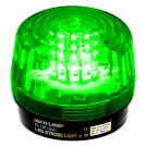 SECO-LARM - SL-1301-SAQ/G - 10~24 VDC LED Strobe Light with built in programable siren. Incorporates 54 LEDs. 50,000-Hour operating life. Six different flash patterns. Adjustable flashing speed. Indoor/outdoor use. Green lens.