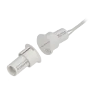 SECO-LARM - SM-4105-LQ/W - 3/4″ Steel-Door Recessed-Mount Magnetic Contact - White, 1″ (25mm) Gap, Closed loop, UL Listed