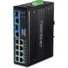 TRENDNET - TI-BG104 - 10-Port Industrial Gigabit PoE++ DIN-Rail Switch