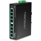 TRENDNET - TI-PE80 - 8-Port Industrial Fast Ethernet PoE+ DIN-Rail Switch