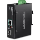 TRENDNET - TI-PF11SFP - Hardened Industrial SFP to Gigabit PoE+ Media Converter