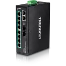 TRENDNET - TI-PG102 - 10-Port Hardened Industrial Gigabit PoE+ DIN-Rail Switch