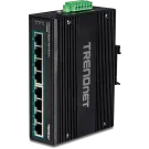 TRENDNET - TI-PG80B - 8-Port Industrial Gigabit PoE+ DIN-Rail Switch (24 - 56V)
