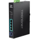 TRENDNET - TI-PGM541 - 5-port Industrial Gigabit PoE+ DIN-Rail Switch -20° – 65°C (-4° – 149°F)