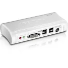 Trendnet - TK-204UK - 2-Port DVI/USB KVM Switch Kit w/ Audio (Includes 2x KVM Cables)