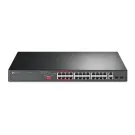 TP-Link - TL-SL1226P - 24PORT 10/100MBPS + 2PORT PERP GIGABIT UNMANAGED POE+ SWITCH