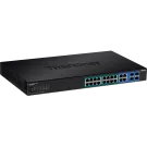 TRENDNET - TPE-1620WSF - 20-port Gigabit Web Smart POE+ Switch w/ 2 Shared SFP Slots (16 PoE+, 2SFP) (370W)