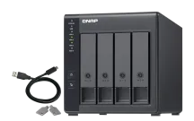 QNAP - TR-004-US - QNAP TR-004 4-bay USB 3.0 type-C (5Gbps) hardware RAID enclosure/ DAS, supports 3.5" SATA HDD and 2.5" SATA SSD