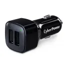 Cyber Power - TR22U3A - Travel Charger - (2) USB 3.1A Shared Ports and DC Auto Power Plug