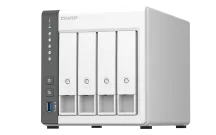 QNAP - TS-433-4G-US - QNAP TS-433 4-Bay Personal Cloud NAS for Backup and Data Sharing. ARM 4-core Cortex-A55 2.0GHz, 4GB on-board RAM