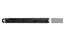 QNAP - TS-464eU-8G-US - QNAP 1U 4-bay short depth 12" rackmount NAS, Intel Celeron N5105/N5095 4C/4T, burst up to 2.9 GHz, 8GB RAM