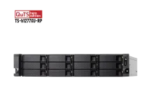 QNAP - TS-h1277XU-RP-3700X-32G-US - QNAP 2U 12-Bay QTS hero NAS, AMD Ryzen 7 3700X 8-core/16-thread 3.4 GHz processor, 128GB DDR4 RAM (max 128GB RAM), 12x 2.5"/3.5" SATA HDD/SSD, 2xGbE LAN, 2 x 10GbE SFP+, 2 x 10GBase-T, USB. 3.1/3.0,  4 x PCIe expansion