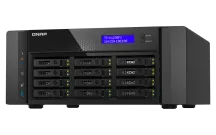 QNAP - TS-h1290FX-7302P-256G-US - QNAP 12-Bay all-flash desktop NAS, AMD EPYC 7302P (up to 3.2GHz), 12 x 2.5" U.2 NVMe/SATA SSD bays, 256GB ECC RAM, 2 x 2.5GbE, 2 x 25GbE SFP28, PCIe Gen4 Expansion Slots