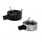 VideoTec - UEBP7FA - Parapet bracket with quick connectors RJ45 (Ethernet and PoE) + 7 poles to weld (power supply and I/O) for ULISSE EVO black colour (RAL9005)