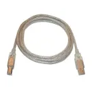 Cyber Power - USB-2AB20-SS - 2 Meter (6'5") High Speed USB 2.0 Peripheral Cable - Silver with Silver Connectors