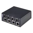 Vigitron - Vi50004 - 4-Port MaxiiFiber™ 1G Ethernet Media Converter, Powered by PoE or 12VDC @ 3A PS