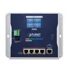 PLANET - WGR-500-4PV - IP30 Industrial Wall-mount Gigabit Router with 4-Port 802.3at PoE+ and LCD Touch Screen