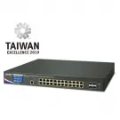 Planet - WS-2864PVR - Wireless AP Managed Switch with 24-Port 802.3at PoE + 4-Port 10G SFP+ + LCD Touch Screen and 48VDC Redundant Power