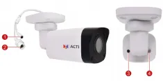 Acti - Z34 - 4MP Mini Bullet with D/N, Adaptive IR, Superior WDR, SLLS, Fixed Lens