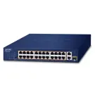 Planet - FGSD-2621P - 24-Port 10/100TX 802.3at PoE + 2-Port 10/100/1000T + 1-Port shared 1000X SFP Unmanaged Gigabit Ethernet Switch