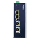 Planet - IGUP-2205AT - Industrial 2-Port 100/1000X SFP to 2-Port 10/100/1000T 802.3bt PoE++ Media Converter (802.3bt Type-4, PoH, Legacy mode support, -40 to 75 C, dual 12V~56V DC power boost, PoE Usage LED)