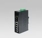 Planet - ISW-511T -  IP30 Slim Type 4-Port Industrial Ethernet Switch + 1-Port 100Base-FX(SC) (-40 - 75 C) 