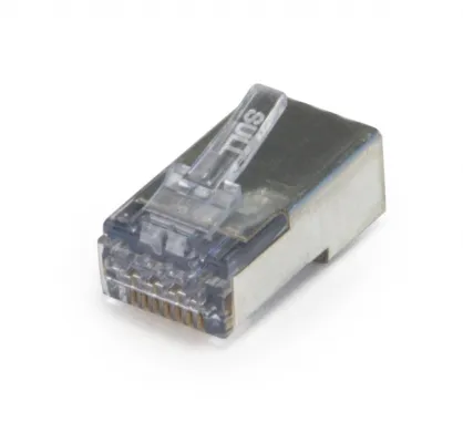 Platinum Tools - 100024C - ezEX44 Cat6 Shielded RJ45 Internal Ground Connector, 25/Clamshell.
