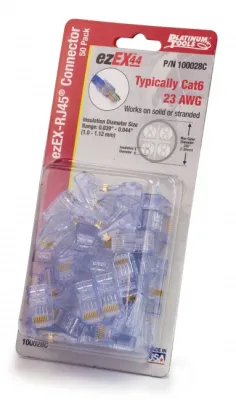 Platinum Tools - 105024 - ezEX44 Cat6 Connectors, Pkg 500/Bag