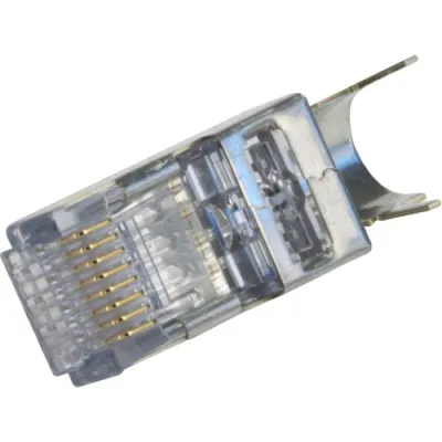 Platinum Tools - 105029 - ezEX48 Cat6A Shielded RJ45 External Ground Connectors, 100/Bag.