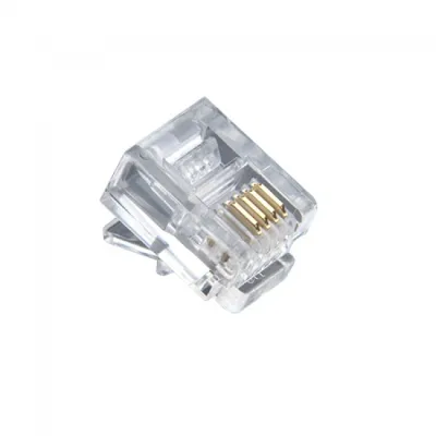 Platinum Tools - 106123J - RJ-11 (6P4C), Round-Solid, 3 Prong (100 Per Jar)