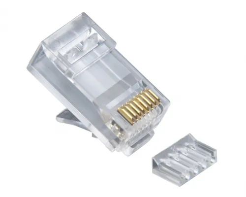 Platinum Tools - 106188J - RJ45 (8P8C), Cat6 2 pc. Round-Solid 3-Prong, w/Liner. 100/Jar.
