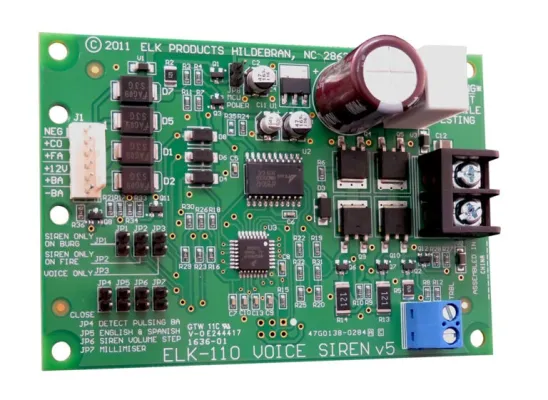 ELK - 110 - Voice/Siren Driver w/Temporal Coded Bell