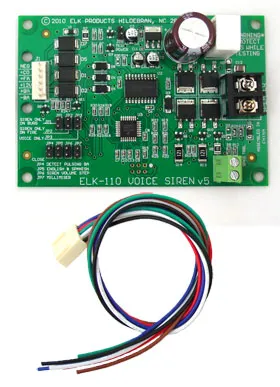 ELK - 110 - Voice/Siren Driver w/Temporal Coded Bell