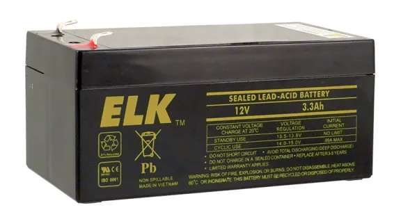 ELK - 1233 - Sealed Lead Acid Battery 12V-3.3Ah