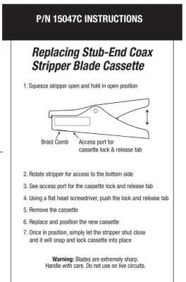 Platinum Tools - 15047C - Replacement Blade Cassette for P/N 15046. Clamshell.