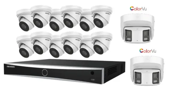 Hikvision - EKI-K164T814A - KIT 4K 16CH4T 12TR 8MP 2.8MM 2Pano