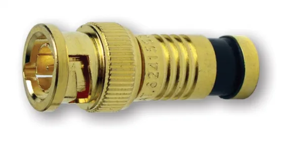 Platinum Tools - 18020 - BNC-Type Gold SealSmart Coaxial Compression Connectors RG 6 Quad Blue (Bulk Package 25pc/Bag)