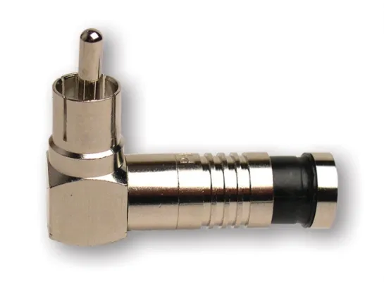 Platinum Tools - 18065RA - RCA RG6Q RA Compression, Nickel Pl (Bulk,1ea) Pkg 25pc/Bag