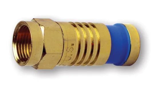 Platinum Tools - 18205 - F-Type Gold SealSmart Coaxial Compression Connectors RGB 24AWG (Bulk Package 25pc/Bag)