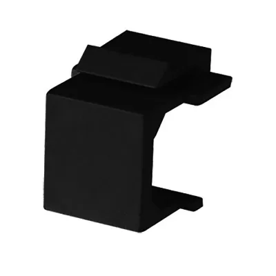 Simply 45 - S45-3207B - Blank Keystone Snap-In Inserts, Black UL Listed - 10 pc/Bag