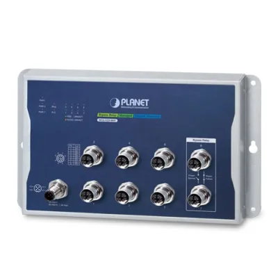 Planet - WGS-5225-8MT - Industrial L2+ 8-Port 10/100/1000T M12 Wall-mount Managed Switch