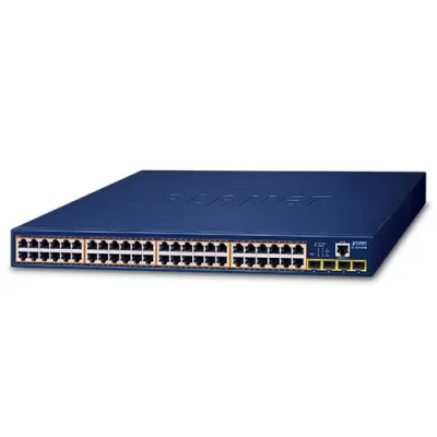 Planet - GS-4210-48P4S - 8-Port 10/100/1000T 802.3at PoE + 4-Port 100/1000BASE-X SFP Managed Switch