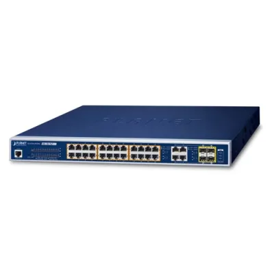 Planet - GS-4210-24UP4C - 4-Port 10/100/1000T 802.3bt PoE++ plus 4-Port Gigabit TP/SFP Combo Managed Switch