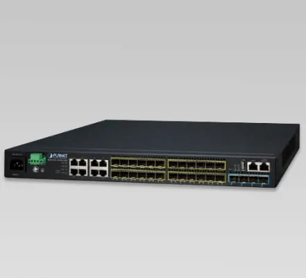 Planet - SGS-6341-16S8C4XR - Layer 3 16-Port 100/1000X SFP + 8-Port Gigabit TP/SFP + 4-Port 10G SFP+ Stackable Managed Switch (100~240V AC, 36-75V DC)