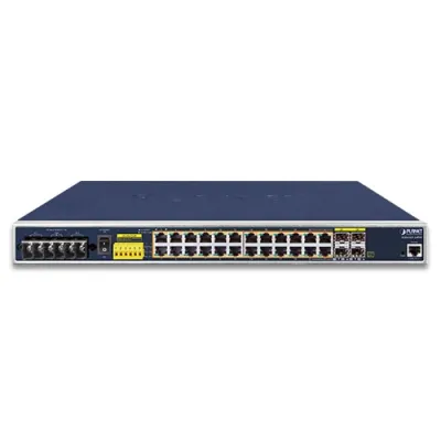 Planet - IGS-6325-24P4S - Industrial L3 24-Port 10/100/1000T 802.3at PoE + 4-Port Shared 100/1000X SFP Managed Ethernet Switch (-40~75C)